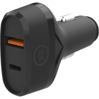 BlueBuilt Power Delivery and Quick Charge Car Charger with 2 USB Ports 20W Black