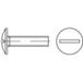TOOLCRAFT 159309 Vis de fixation murale M6 25 mm Fente 88107 Acier zingué par électrolyse 500 pièce(s)