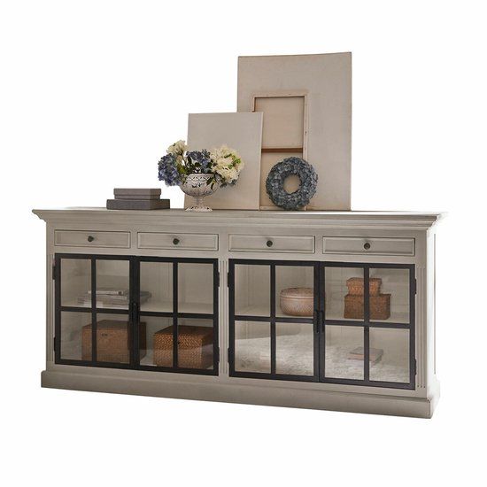 Loberon Dressoir Pratola grijs/zwart