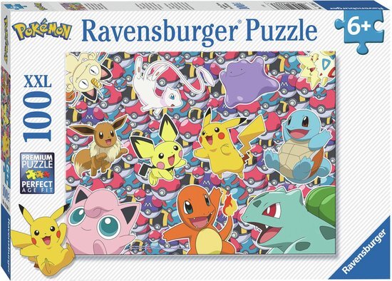 Pokemon puzzel 100 XXL stukjes legpuzzel 100 stukjes