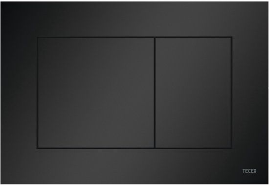 Tece TeceNow bedieningsplaat - Zwart mat - Duospoeltechniek - 220x150mm