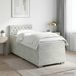 Maison Exclusive - Lit boxspring avec matelas, gris clair, 90 x 200 cm, velours