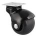 WAGNER Design 01001701 Kogelrol/transportrol/meubelrol, zwart, softloopvlak, diameter 40 mm, bouwhoogte 65 mm, schroefplaat 38 x 38 mm, draagkracht 30 kg