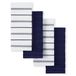 KitchenAid Albany Keukenhanddoeken, 4 stuks, blauw (Cobalt Blue) en wit, 40,6 cm x 66 cm