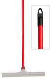 Betra racloir de sol/racloir de douche pour eau - plastique/caoutchouc naturel - B55 cm - avec manche rouge 120 cm