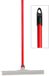 Betra Vloertrekker/douchetrekker voor water - kunststof/natuurrubber - B55 cm - met steel rood 120 cm