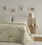 VIALMAN Bedsprei Sofia 20 Eenpersoonsbed | Bloemen Dekbedovertrek | Quilt Formaat 200 x 270 cm | Sprei Bed & Sofa Sprei Groen