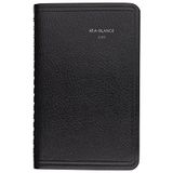 AT-A-GLANCE 2023 Weekplanner, DayMinder, Afsprakenboek per uur, 3-1/2 x 6 inch, zakformaat, telefoon-/adrespagina's met tabbladen, textuurhoes, zwart (G25000)