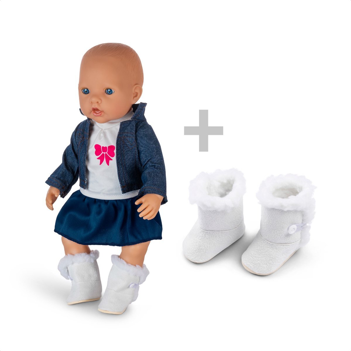 Isa's Friends Isa's Friends® - Poppenkleding - Kleertjes geschikt voor o.a. BABY born - 43 cm - Setje met Schoenen