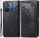 Xiaomi Redmi 12C Étui Mandala Book Case avec porte-cartes noir