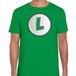 Bellatio Decorations game verkleed t-shirt heren - loodgieter Luigi - groen - carnaval/themafeest 2XL