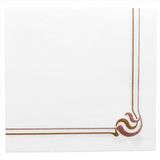 Garcia de Pou 2 x 50 Servetten 40x40cm "Double Point" Wit, motief Maxim Bruin