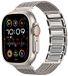 By Qubix - Luxe magnetische RVS band - Titanium kleur - Geschikt voor Apple Watch 38mm / 40mm / 41mm / 42mm
