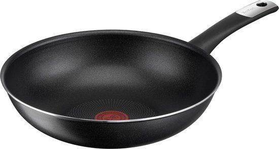 Tefal Hard Titanium Essential Wokpan - 28cm - Black