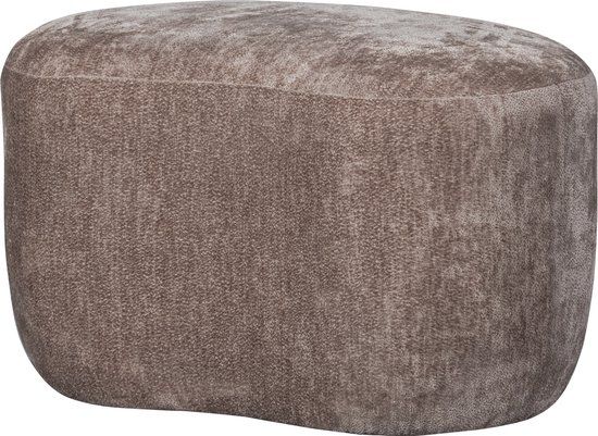 WOOOD Popular Organische Poef - Polyester - Taupe - 43x73x49