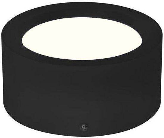 Bse LED Downlight - Opbouw Rond Hoog 5W - Natuurlijk Wit 4200K - Mat Zwart Aluminium - Ø95mm