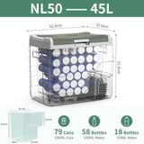 Autokoelkast - Compressor koel- en vrieskist 45L - 12/24V DC en 100–240V AC - -20 tot 20°C - Draagbare campingkoelkast voor reizen