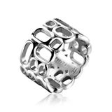 Zinzi Mart Visser by ZINZI zilveren ring breed glad 12mm MVR3
