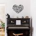 Stijlvol zwart decoratief metalen wandaccessoire, 57 x 70 cm