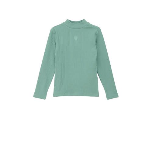 s.Oliver longsleeve met printopdruk mintgroen