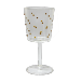 Olsson & Jensen Venezia verre à vin ambre pois