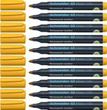 Schneider Schrijfwaren Schneider Maxx 130 permanente marker, navulbaar, 1-3 mm, met anti-uitdroging-inkt, geel, 10 stuks