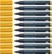 Schneider Schrijfwaren Schneider Maxx 130 permanente marker, navulbaar, 1-3 mm, met anti-uitdroging-inkt, geel, 10 stuks