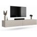 Planetmöbel meuble TV West meuble TV, meuble TV 200 cm de long, meuble TV bas (pour téléviseurs jusqu'à 55 pouces, meuble TV beaucoup d'espace de rangement, buffet suspendu, meuble TV 2x 100 x 30 x 37,5 cm) cachemire
