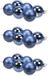 Othmar Decorations 18x stuks kerstversiering kerstballen blauw (basic) van glas - 8 cm - mat/glans - Kerstboomversiering