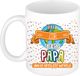 Bellatio Decorations Naam mok papa Cor - wit - keramiek - 300 ml - Vaderdag - cadeau