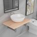 Maison Exclusive - Ensemble de meubles de salle de bains 2 pièces, céramique brun chêne