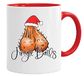 Acen Merchandise Jingle Balls Kerstmok, mooie en grappige koffiemok, als cadeau-idee, aan beide zijden bedrukt