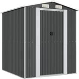 vidaXL Tuinschuur 192x191x223 cm Gegalvaniseerd Staal Antracietkleurig