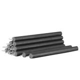 Stoff Nagel Kaarsen voor kandelaar anthracite (12-delig)
