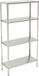 Relaxdays Opbergrek metaal verzinkt 4 planken - stellingkast staal tot 160 kg - berging HBD 150x75x30 cm zilver