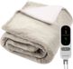 Auronic Couverture chauffante - 200 x 180 cm - 2 personnes - 9 niveaux de chaleur et de minuterie - Couverture chauffante - Polaire Sherpa - Beige