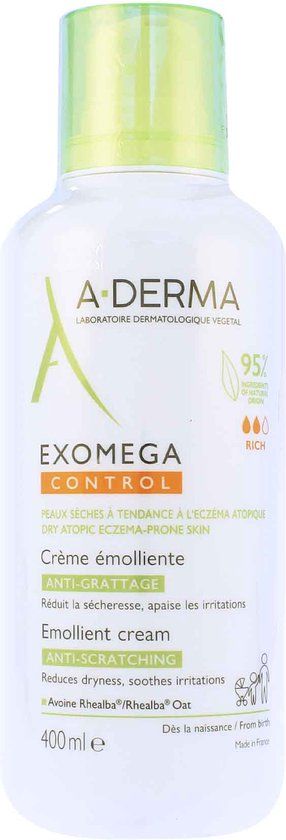 A-DERMA Exomega Control Jeukwerende Emolliërende Crème - 400 ml