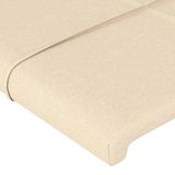 VidaXL Hoofdeind & Voeteind Crème 160x5x78/88 cm Polyester/Hout