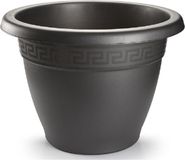 Forte Plastics 3x Antraciete plantenbakken/bloempotten 50 cm - Ronde bloempotten/plantenpotten voor binnen/buiten