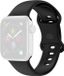 By Qubix - Siliconen sportbandje - Zwart - Maat: S/M - Geschikt voor Apple Watch 38mm / 40mm / 41mm / 42mm