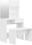 vidaXL Kaptafelset Hoogglans Wit 74,5x40x141 cm