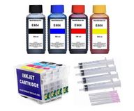 Inkpro Epson Navulbare inktpatronen, compatibel met Epson 604 XL + 4 x 100 ml navulinkt voor XP-2200, 2205, 3200, 3205, 4200, 4205, WF-2910, 2930, 2935, 2950
