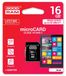 Goodram MicroCARD MicroSDHC-geheugenkaart, 16 GB, Class 10, UHS-I, met adapter, tot 60 MB/s