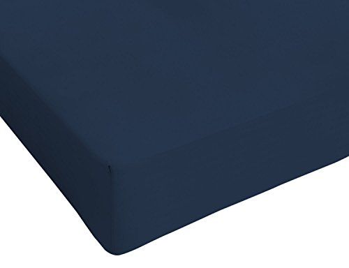Max color Bed Sheet 25cm corners, 100% cotton, dark blue, small double