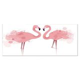 Homemania Afbeelding Flamingo-dieren voor woonkamer, slaapkamer, meerkleurig, van polyester, hout, 70 x 3 x 100 cm