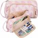 Maaleo Grande trousse scolaire - Rose - Deux compartiments - Organisateur spacieux