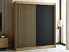 LAMORA Armoire 2 portes coulissantes 200 cm chêne artisan