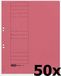 ELBA 100551875 oogjesmappen hele voordeksel 50 stuks voor commerciële stiksels of kantoorschrift 250 g/m² rood