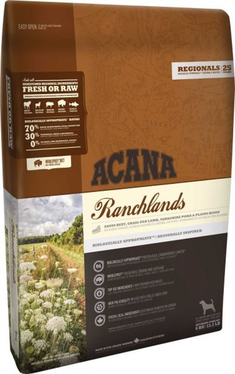 Acana regionals ranchlands dog hondenvoer 6 kg