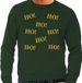 Bellatio Decorations Foute Kersttrui/sweater voor heren - hohohohoho - groen - glitter goud - Kerstfeest L